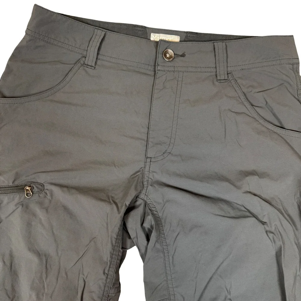 Marmot Arch Rock Mens Hiking Pants Gray Nylon Stretch Outdoor 30x30 D52370S